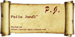 Pelle Jenő névjegykártya