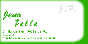 jeno pelle business card